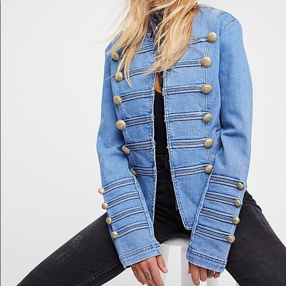 Free People Jackets & Blazers - Free People Fitted Denim Jacket